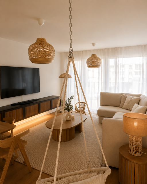 Wohnzimmer mit Hängesessel