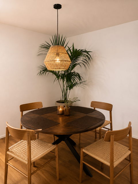 Esstisch-Ecke mit Kentia