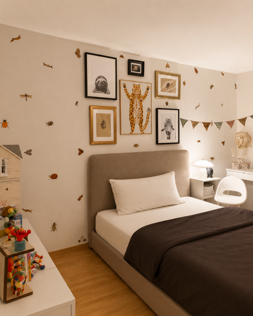 Kinderzimmer mit Wandmotiven